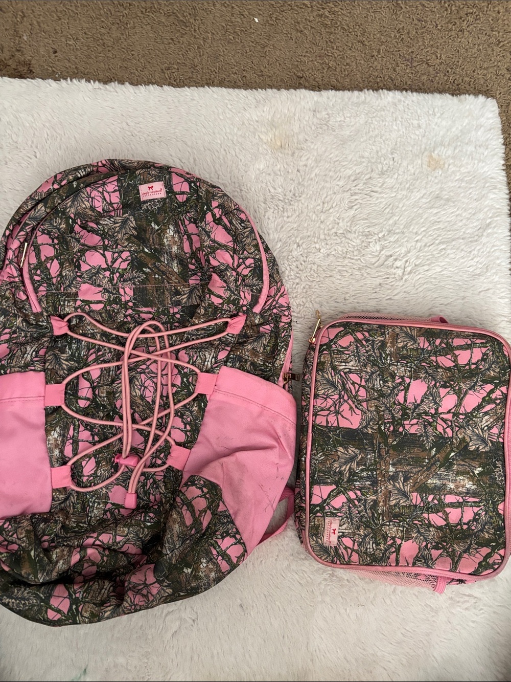 Simply Southern Pink Camo Backpack and Lunch Bag Set
